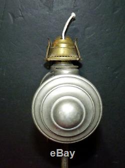 1879 Antique Vtg Steampunk Victorian Adjustable Oil lamp Hurricane Desk Lamp