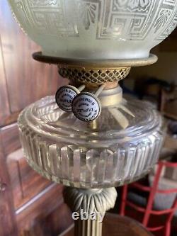 19th Century Oil Lamp With Shade