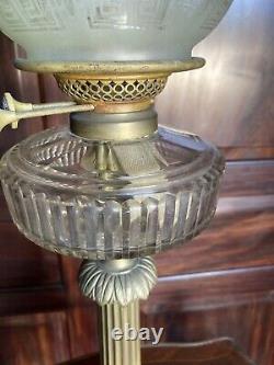 19th Century Oil Lamp With Shade