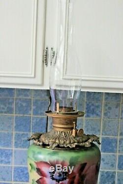 19th c Victorian Banquet Lamp Oil Kerosene/ELECTRIFIED GWTW Gone with the Wind