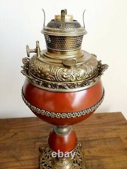 19th c. Victorian Bradley & Hubbard Banquet GWTW Oil Kerosene Parlor Lamp 18