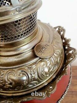 19th c. Victorian Bradley & Hubbard Banquet GWTW Oil Kerosene Parlor Lamp 18