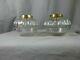 2 Antique Victorian Cut Glass Hinks Oil Lamp Founts Smaller Size