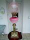 A Beautiful Victorian Rose Pink Glass Twin Duplex Oil Lamp