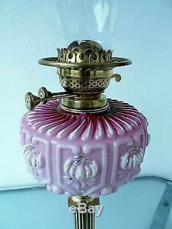 A Fine Quality Original Victorian 28.1/4 Tall Banquet Table Oil Lamp