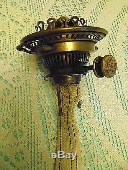 A Genuine Antique Hinks & Son 26.3/4 Tall Corinthian Column Oil Lamp