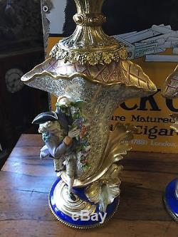 A Magnificent Pair Of Very Unsual French Oil Lamps