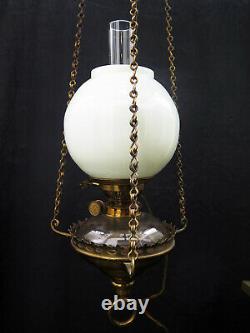 A Period Hinks Hanging Sanctuary Oil Lamp, Circa 1890
