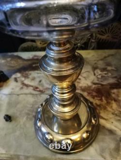 A Rare Large Victorian brass oil lamp and chimney Etc Circa 1890-1900