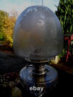A Stunning Victorian Silver Plate With Cut Glass Font Twin Duplex Oil Lamp