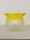 A Superb Victorian Yellow Oil Lamp Shade