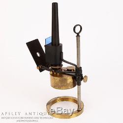A Victorian Brass Microscope Oil Lamp By Baker, London