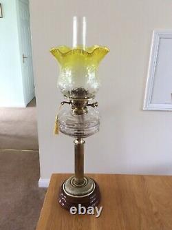 A Victorian Oil Lamp And Original Tulip Shade