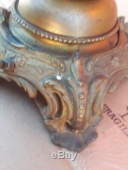 ANTIQUE B&H OIL KEROSENE CHERUB ANGEL VICTORIAN GWTW LAMP PART Gargoyles FIGURAL