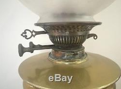ANTIQUE SOLID BRASS OIL LAMP 1890s