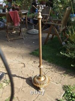 ANTIQUE VICTORIAN BRASS OIL LAMP STAND very decorative C1860 stunning brasswork