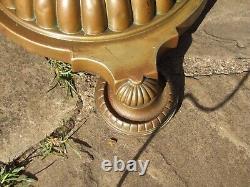 ANTIQUE VICTORIAN BRASS OIL LAMP STAND very decorative C1860 stunning brasswork