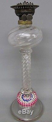 Amazingly Rare Antique Paperweight Oil Lamp