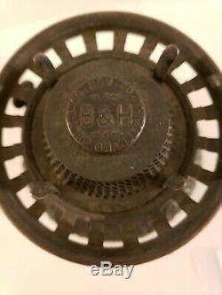 Antique 1894 Bradley and Hubbard B&H Victorian GWTH Banquet Cast Iron Oil Lamp