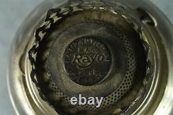 Antique 1905 RAYO ALADDIN STYLE KEROSENE OIL LAMP ORIGINAL B&H CHIMNEY HTF 02102