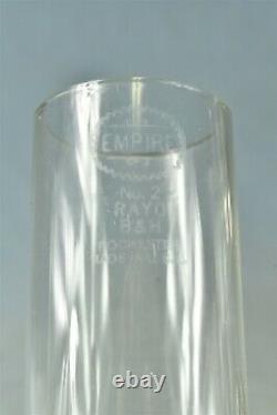 Antique 1905 RAYO ALADDIN STYLE KEROSENE OIL LAMP ORIGINAL B&H CHIMNEY HTF 02102