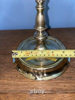 Antique 19th Century Brass Students Converted Oil Lamp