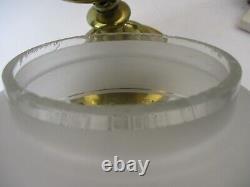 Antique 21 Brass Veritas English Juno Draught Oil Lamp + Glass Funnel & Shade