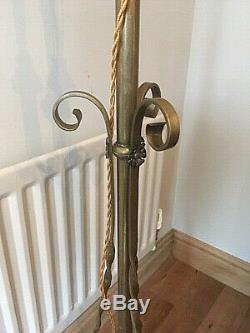 Antique Art Nouveau Brass Telescopic Oil Lamp Base which has been Converted