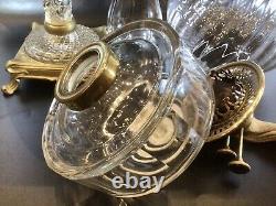 Antique Baccarat Bambous Oil Lamp French Crystal Oil Lamp