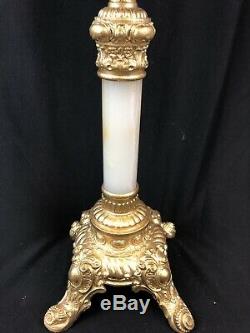Antique Banquet Oil Lamp with a clear ball GONE WITH THE WIND LAMP