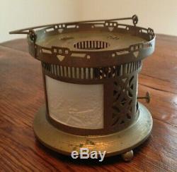 Antique Bisque Tile Lithophane Oil Lamp Tea/Coffee Warmer