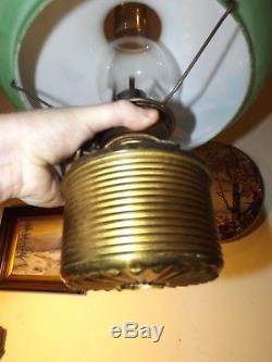 Antique Bradley & Hubbard B&H Heavy Tankard Oil Lamp with Tam O'Shanter Shade WOW