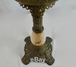 Antique Bradley & Hubbard Oil Converted to Electric Banquet Lamp Hallmarked. 1890