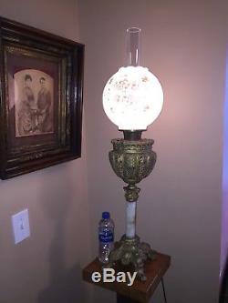 Antique Bradley & Hubbard Victorian Parlor Lamp Oil / Electric Conversion