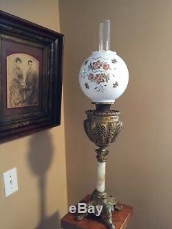 Antique Bradley & Hubbard Victorian Parlor Lamp Oil / Electric Conversion