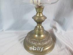 Antique Brass & Cut Glass English Made Duplex Oil Lamp