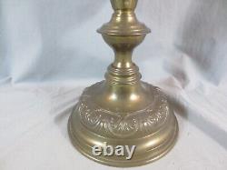 Antique Brass & Cut Glass English Made Duplex Oil Lamp