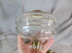 Antique Brass & Cut Glass English Made Duplex Oil Lamp