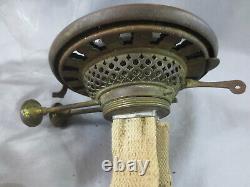 Antique Brass & Cut Glass Wright & Butler Duplex Oil Lamp