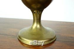 Antique Brass Duplex Oil Lamp Milk Glass Shade FREE Shipping PL4782 A