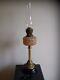 Antique Brass Oil Lamp-marbled Glass Font-gc