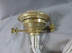 Antique Brass RARE MODEL HINKS DUPLEX Lever Lift Oil Lamp Burner Bayonet Fit