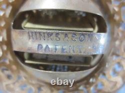 Antique Brass RARE MODEL HINKS DUPLEX Lever Lift Oil Lamp Burner Bayonet Fit