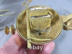 Antique Brass RARE MODEL HINKS DUPLEX Lever Lift Oil Lamp Burner Bayonet Fit