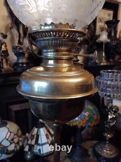 Antique Brass Telescopic Standard Oil Lamp