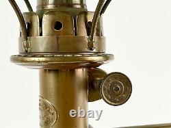 Antique Chicago Brass Student Electric Oil Lamp Adams & Westlake Makers RARE