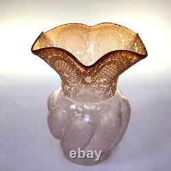 Antique Etched Oil Lamp Shade Peg Lamp Shade Gaudard Lamp Shade Kosmos Shade