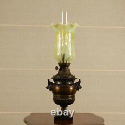 Antique French Victorian Renaissance Oil lamp vase Bronze Claude Ballin 19th c