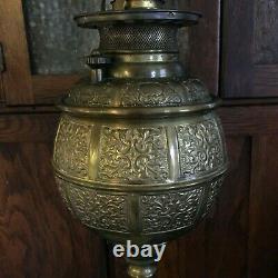 Antique Gone With The Wind Banquet Oil Lamp 1800's Victorian Era Dithridge & Co