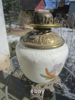 Antique Gone with the Wind Hurricane Oil Lamp Victorian Beautiful
